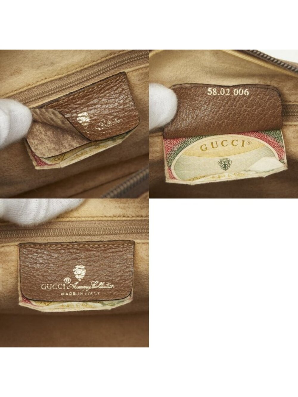 Gucci Vintage Sherry Line GG Supreme Mini Boston Bag Beige Leather - Picture 10 of 10